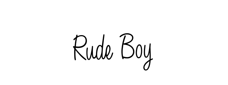 How to make Rude Boy signature? Angelique-Rose-font-FFP is a professional autograph style. Create handwritten signature for Rude Boy name. Rude Boy signature style 5 images and pictures png