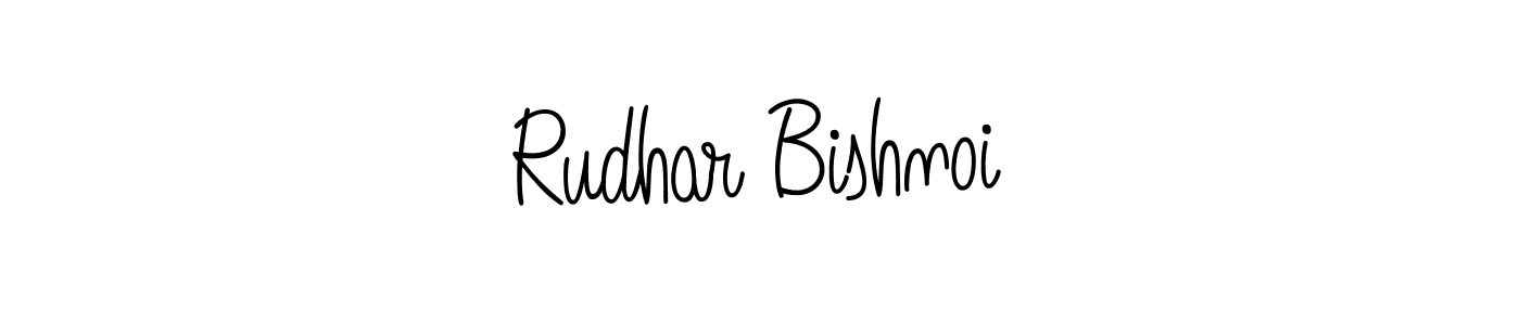 How to make Rudhar Bishnoi name signature. Use Angelique-Rose-font-FFP style for creating short signs online. This is the latest handwritten sign. Rudhar Bishnoi signature style 5 images and pictures png
