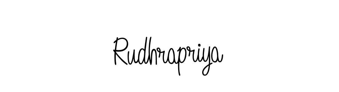 Rudhrapriya stylish signature style. Best Handwritten Sign (Angelique-Rose-font-FFP) for my name. Handwritten Signature Collection Ideas for my name Rudhrapriya. Rudhrapriya signature style 5 images and pictures png