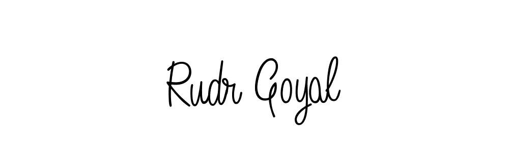Use a signature maker to create a handwritten signature online. With this signature software, you can design (Angelique-Rose-font-FFP) your own signature for name Rudr Goyal. Rudr Goyal signature style 5 images and pictures png