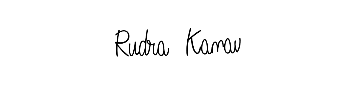 Make a beautiful signature design for name Rudra  Kanav. With this signature (Angelique-Rose-font-FFP) style, you can create a handwritten signature for free. Rudra  Kanav signature style 5 images and pictures png