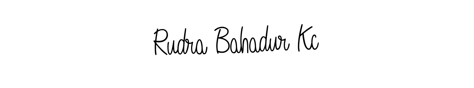 Use a signature maker to create a handwritten signature online. With this signature software, you can design (Angelique-Rose-font-FFP) your own signature for name Rudra Bahadur Kc. Rudra Bahadur Kc signature style 5 images and pictures png