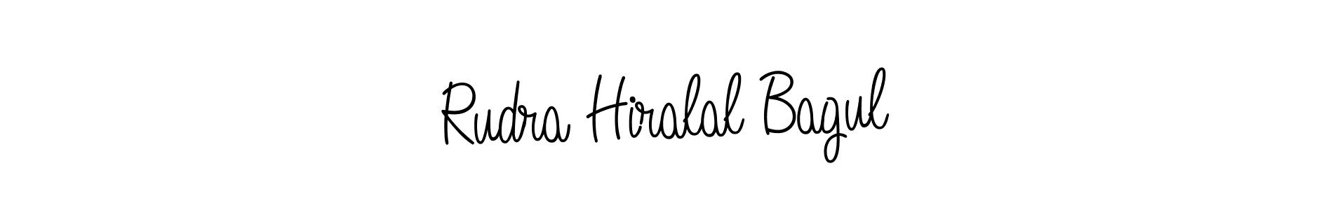 Make a beautiful signature design for name Rudra Hiralal Bagul. With this signature (Angelique-Rose-font-FFP) style, you can create a handwritten signature for free. Rudra Hiralal Bagul signature style 5 images and pictures png