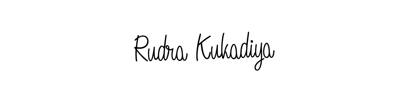 The best way (Angelique-Rose-font-FFP) to make a short signature is to pick only two or three words in your name. The name Rudra Kukadiya include a total of six letters. For converting this name. Rudra Kukadiya signature style 5 images and pictures png