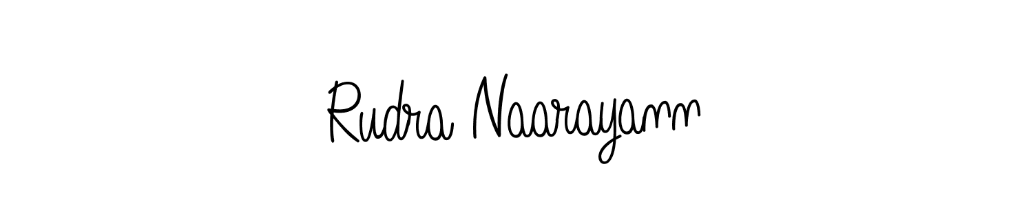 Rudra Naarayann stylish signature style. Best Handwritten Sign (Angelique-Rose-font-FFP) for my name. Handwritten Signature Collection Ideas for my name Rudra Naarayann. Rudra Naarayann signature style 5 images and pictures png