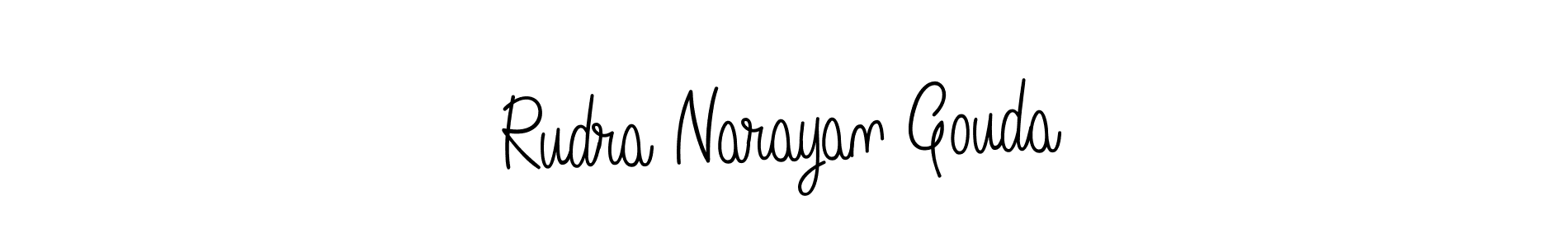 You should practise on your own different ways (Angelique-Rose-font-FFP) to write your name (Rudra Narayan Gouda) in signature. don't let someone else do it for you. Rudra Narayan Gouda signature style 5 images and pictures png