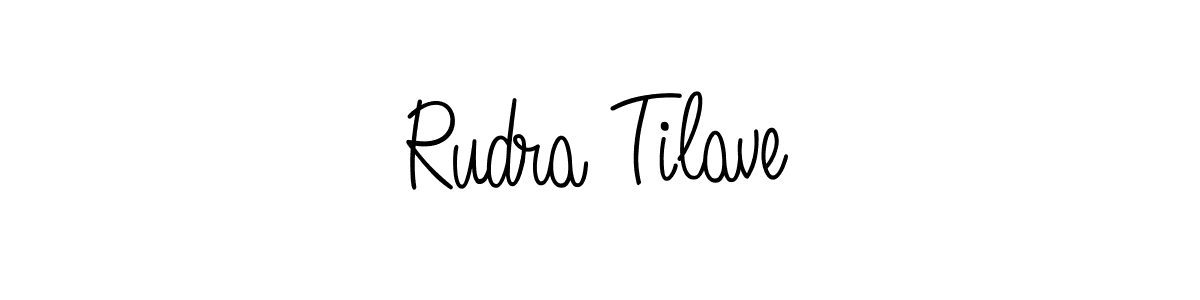 Rudra Tilave stylish signature style. Best Handwritten Sign (Angelique-Rose-font-FFP) for my name. Handwritten Signature Collection Ideas for my name Rudra Tilave. Rudra Tilave signature style 5 images and pictures png