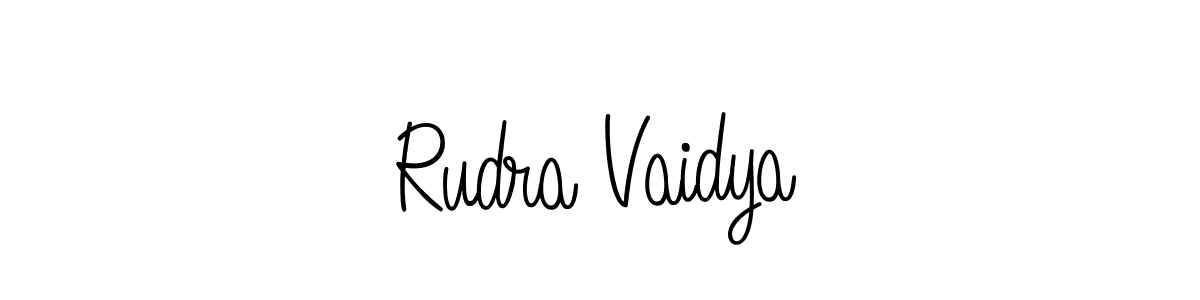 How to make Rudra Vaidya signature? Angelique-Rose-font-FFP is a professional autograph style. Create handwritten signature for Rudra Vaidya name. Rudra Vaidya signature style 5 images and pictures png