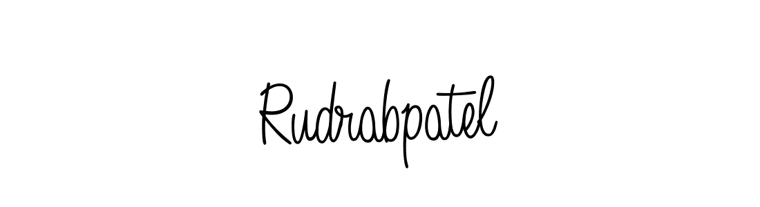 How to make Rudrabpatel name signature. Use Angelique-Rose-font-FFP style for creating short signs online. This is the latest handwritten sign. Rudrabpatel signature style 5 images and pictures png