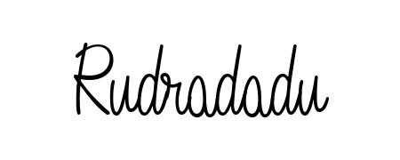 You should practise on your own different ways (Angelique-Rose-font-FFP) to write your name (Rudradadu) in signature. Don't let someone else do it for you. Rudradadu signature style 5 images and pictures png