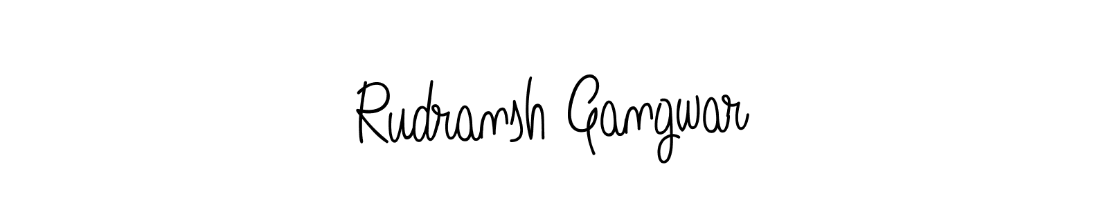 The best way (Angelique-Rose-font-FFP) to make a short signature is to pick only two or three words in your name. The name Rudransh Gangwar include a total of six letters. For converting this name. Rudransh Gangwar signature style 5 images and pictures png