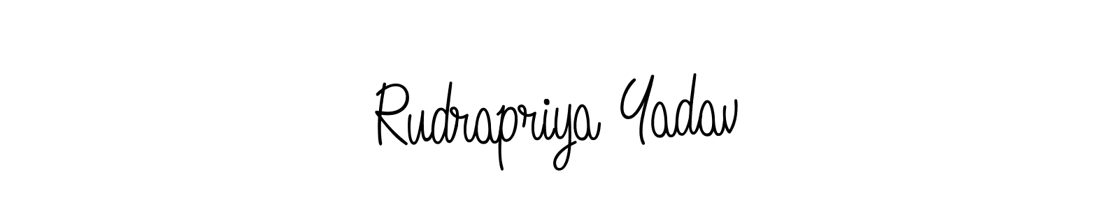 if you are searching for the best signature style for your name Rudrapriya Yadav. so please give up your signature search. here we have designed multiple signature styles  using Angelique-Rose-font-FFP. Rudrapriya Yadav signature style 5 images and pictures png