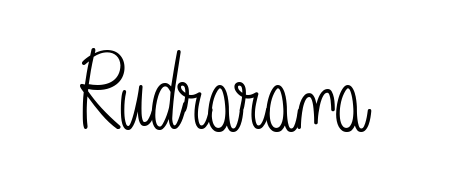 You should practise on your own different ways (Angelique-Rose-font-FFP) to write your name (Rudrarana) in signature. Don't let someone else do it for you. Rudrarana signature style 5 images and pictures png