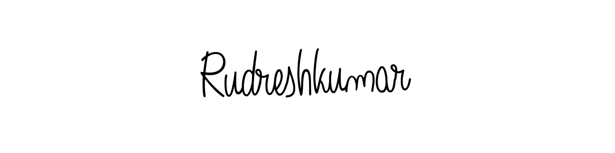 Use a signature maker to create a handwritten signature online. With this signature software, you can design (Angelique-Rose-font-FFP) your own signature for name Rudreshkumar. Rudreshkumar signature style 5 images and pictures png