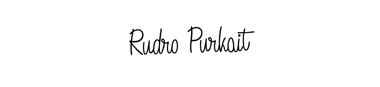 How to make Rudro Purkait name signature. Use Angelique-Rose-font-FFP style for creating short signs online. This is the latest handwritten sign. Rudro Purkait signature style 5 images and pictures png