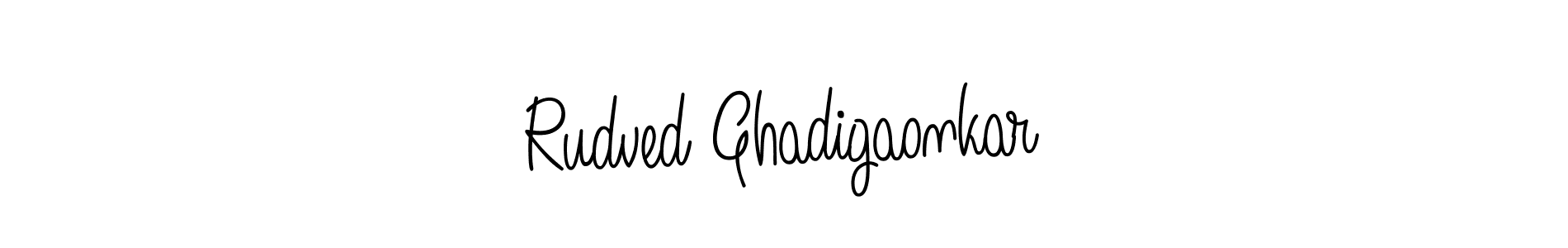if you are searching for the best signature style for your name Rudved Ghadigaonkar. so please give up your signature search. here we have designed multiple signature styles  using Angelique-Rose-font-FFP. Rudved Ghadigaonkar signature style 5 images and pictures png