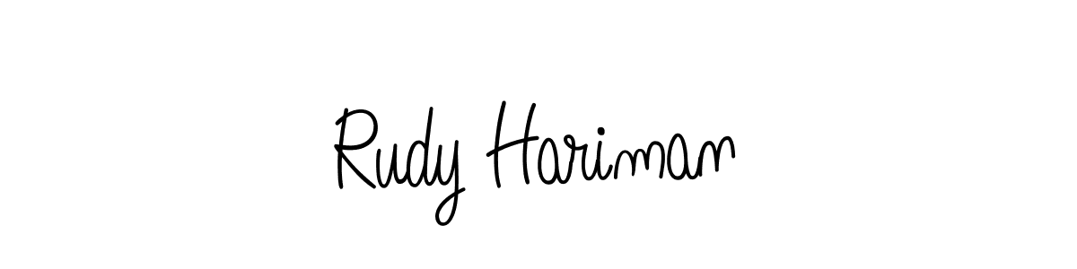 Use a signature maker to create a handwritten signature online. With this signature software, you can design (Angelique-Rose-font-FFP) your own signature for name Rudy Hariman. Rudy Hariman signature style 5 images and pictures png