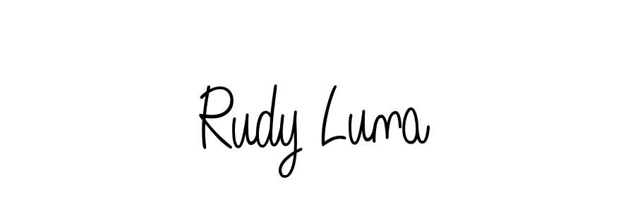 Make a beautiful signature design for name Rudy Luna. With this signature (Angelique-Rose-font-FFP) style, you can create a handwritten signature for free. Rudy Luna signature style 5 images and pictures png