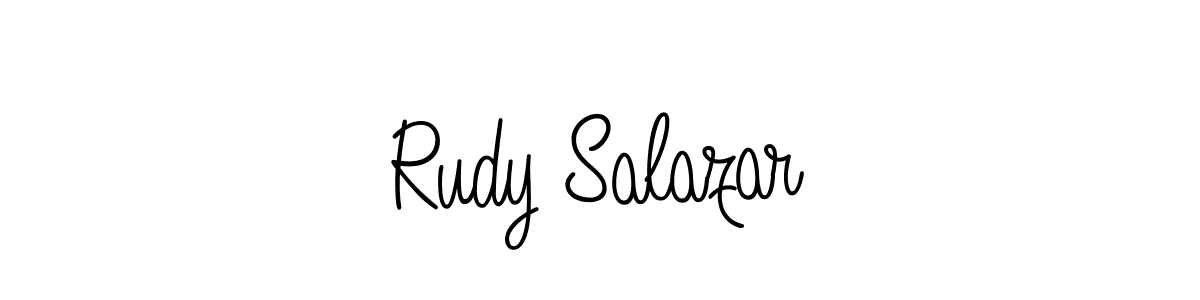 Make a beautiful signature design for name Rudy Salazar. With this signature (Angelique-Rose-font-FFP) style, you can create a handwritten signature for free. Rudy Salazar signature style 5 images and pictures png