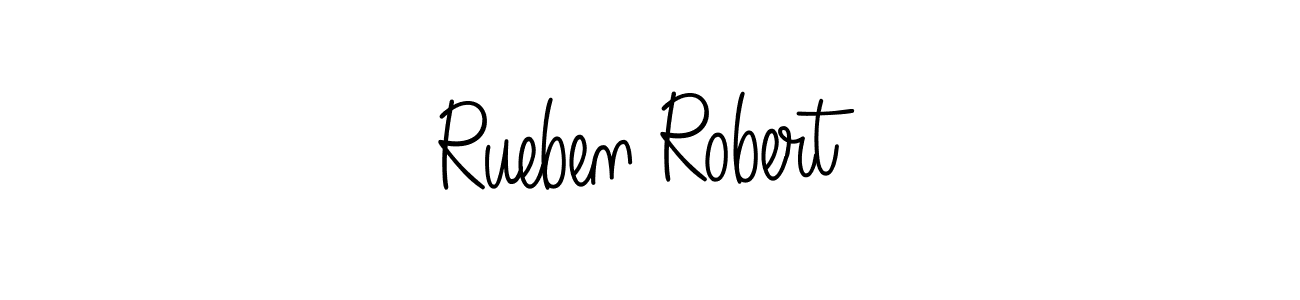 The best way (Angelique-Rose-font-FFP) to make a short signature is to pick only two or three words in your name. The name Rueben Robert include a total of six letters. For converting this name. Rueben Robert signature style 5 images and pictures png