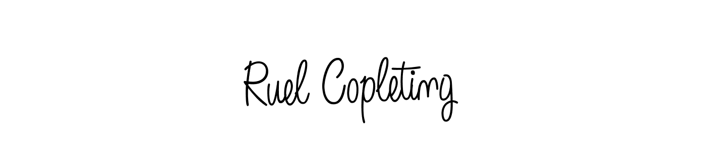 Also You can easily find your signature by using the search form. We will create Ruel Copleting name handwritten signature images for you free of cost using Angelique-Rose-font-FFP sign style. Ruel Copleting signature style 5 images and pictures png