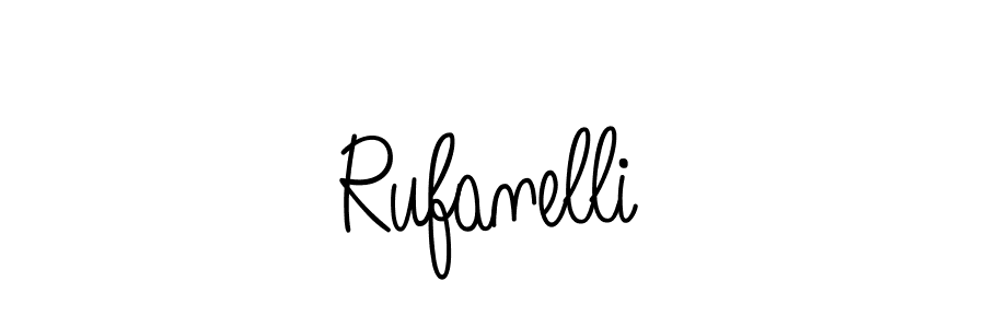 How to make Rufanelli name signature. Use Angelique-Rose-font-FFP style for creating short signs online. This is the latest handwritten sign. Rufanelli signature style 5 images and pictures png