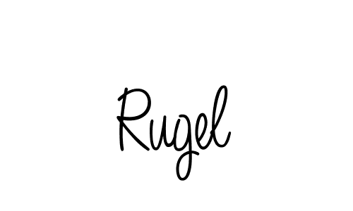 Rugel stylish signature style. Best Handwritten Sign (Angelique-Rose-font-FFP) for my name. Handwritten Signature Collection Ideas for my name Rugel. Rugel signature style 5 images and pictures png