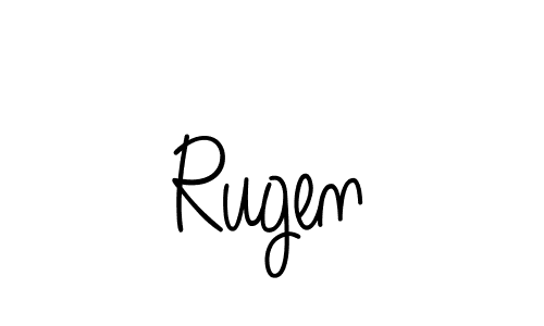 You should practise on your own different ways (Angelique-Rose-font-FFP) to write your name (Rugen) in signature. don't let someone else do it for you. Rugen signature style 5 images and pictures png