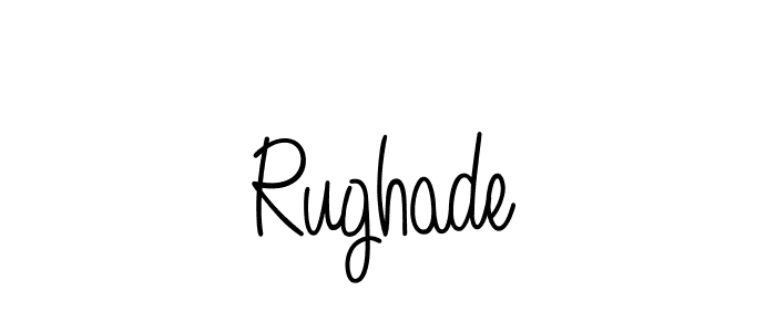 Make a beautiful signature design for name Rughade. With this signature (Angelique-Rose-font-FFP) style, you can create a handwritten signature for free. Rughade signature style 5 images and pictures png