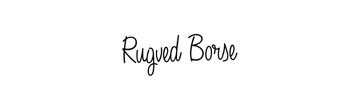 The best way (Angelique-Rose-font-FFP) to make a short signature is to pick only two or three words in your name. The name Rugved Borse include a total of six letters. For converting this name. Rugved Borse signature style 5 images and pictures png