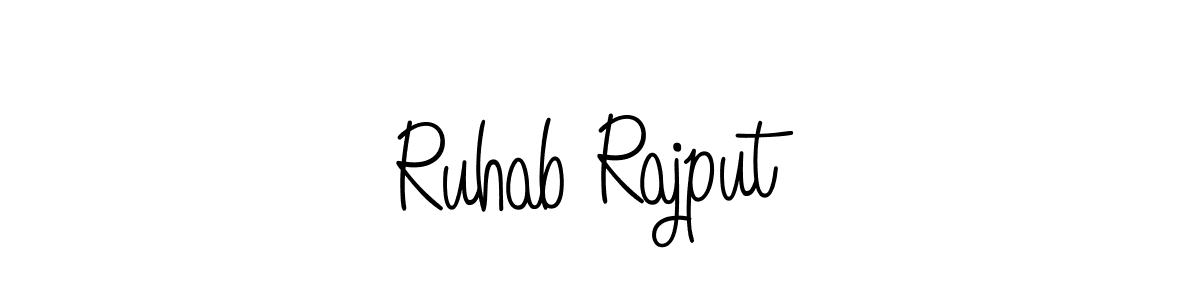 Design your own signature with our free online signature maker. With this signature software, you can create a handwritten (Angelique-Rose-font-FFP) signature for name Ruhab Rajput. Ruhab Rajput signature style 5 images and pictures png