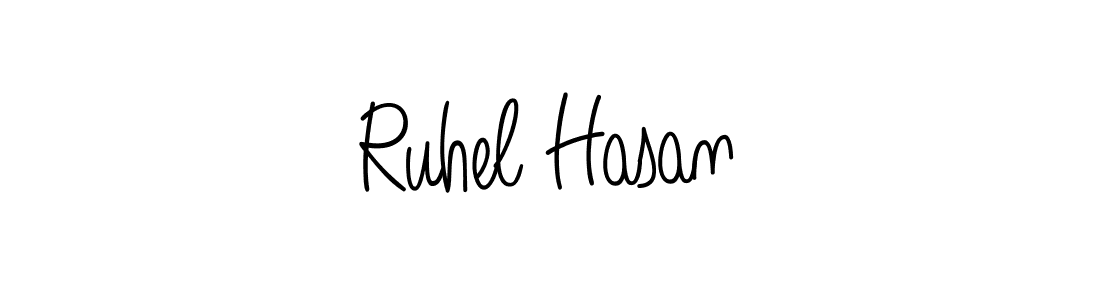 Create a beautiful signature design for name Ruhel Hasan. With this signature (Angelique-Rose-font-FFP) fonts, you can make a handwritten signature for free. Ruhel Hasan signature style 5 images and pictures png