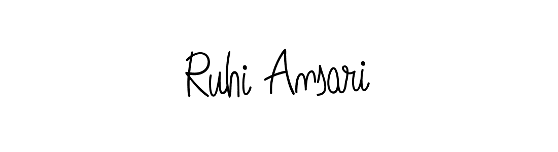 Ruhi Ansari stylish signature style. Best Handwritten Sign (Angelique-Rose-font-FFP) for my name. Handwritten Signature Collection Ideas for my name Ruhi Ansari. Ruhi Ansari signature style 5 images and pictures png