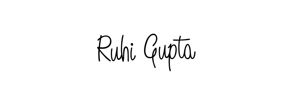 How to make Ruhi Gupta name signature. Use Angelique-Rose-font-FFP style for creating short signs online. This is the latest handwritten sign. Ruhi Gupta signature style 5 images and pictures png