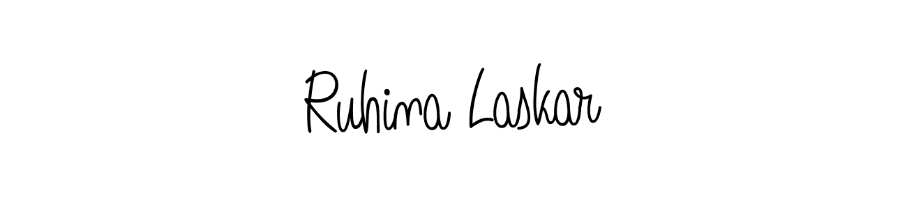 Create a beautiful signature design for name Ruhina Laskar. With this signature (Angelique-Rose-font-FFP) fonts, you can make a handwritten signature for free. Ruhina Laskar signature style 5 images and pictures png