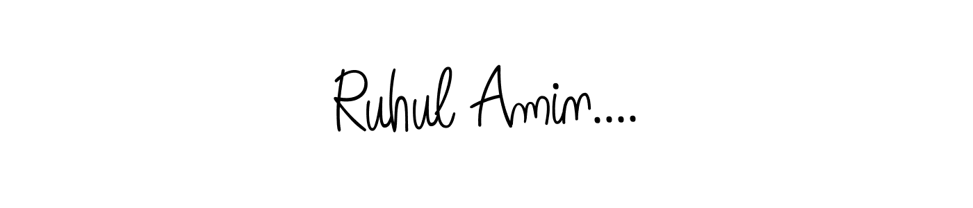 You should practise on your own different ways (Angelique-Rose-font-FFP) to write your name (Ruhul Amin....) in signature. don't let someone else do it for you. Ruhul Amin.... signature style 5 images and pictures png