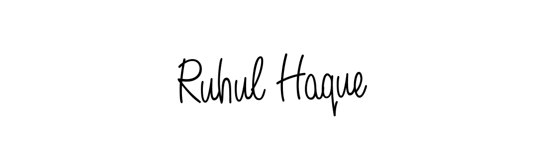 This is the best signature style for the Ruhul Haque name. Also you like these signature font (Angelique-Rose-font-FFP). Mix name signature. Ruhul Haque signature style 5 images and pictures png