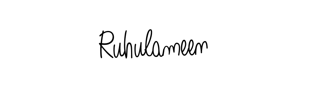 Make a beautiful signature design for name Ruhulameen. With this signature (Angelique-Rose-font-FFP) style, you can create a handwritten signature for free. Ruhulameen signature style 5 images and pictures png