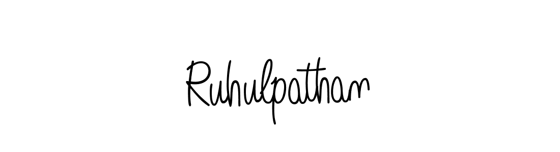 How to make Ruhulpathan name signature. Use Angelique-Rose-font-FFP style for creating short signs online. This is the latest handwritten sign. Ruhulpathan signature style 5 images and pictures png