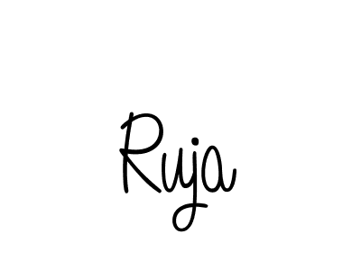 Design your own signature with our free online signature maker. With this signature software, you can create a handwritten (Angelique-Rose-font-FFP) signature for name Ruja. Ruja signature style 5 images and pictures png
