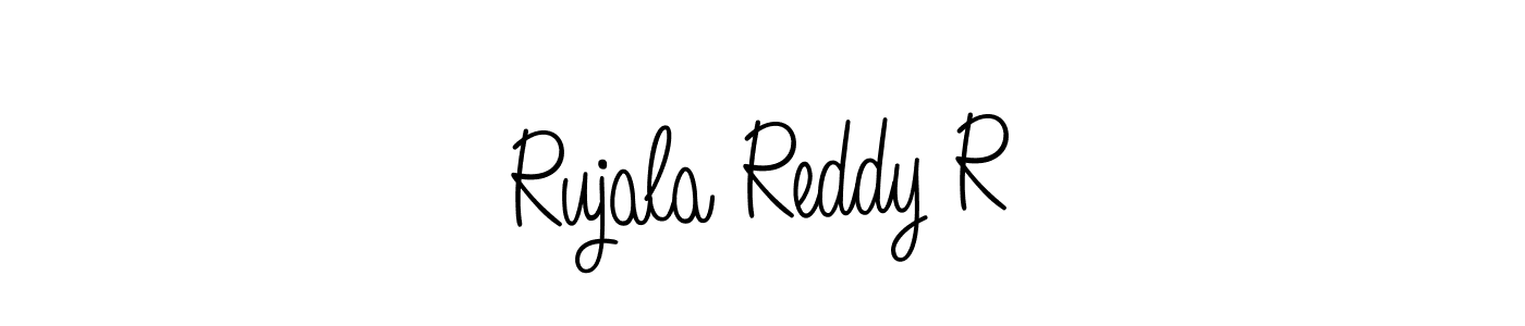 How to make Rujala Reddy R name signature. Use Angelique-Rose-font-FFP style for creating short signs online. This is the latest handwritten sign. Rujala Reddy R signature style 5 images and pictures png