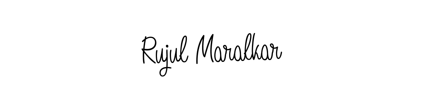Make a beautiful signature design for name Rujul Maralkar. With this signature (Angelique-Rose-font-FFP) style, you can create a handwritten signature for free. Rujul Maralkar signature style 5 images and pictures png