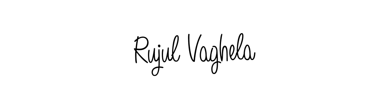 This is the best signature style for the Rujul Vaghela name. Also you like these signature font (Angelique-Rose-font-FFP). Mix name signature. Rujul Vaghela signature style 5 images and pictures png