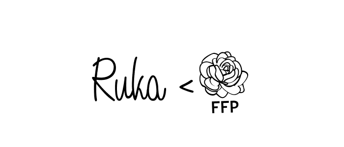 The best way (Angelique-Rose-font-FFP) to make a short signature is to pick only two or three words in your name. The name Ruka <3 include a total of six letters. For converting this name. Ruka <3 signature style 5 images and pictures png