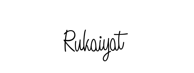 How to Draw Rukaiyat signature style? Angelique-Rose-font-FFP is a latest design signature styles for name Rukaiyat. Rukaiyat signature style 5 images and pictures png