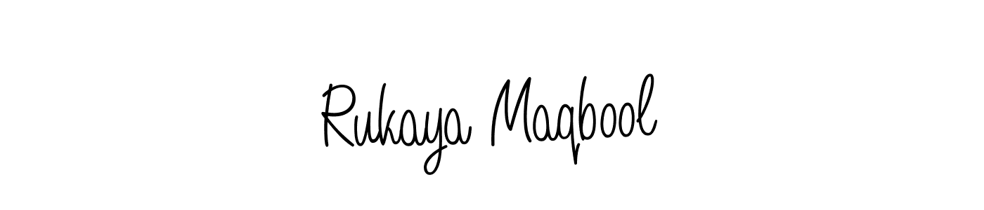 Best and Professional Signature Style for Rukaya Maqbool. Angelique-Rose-font-FFP Best Signature Style Collection. Rukaya Maqbool signature style 5 images and pictures png