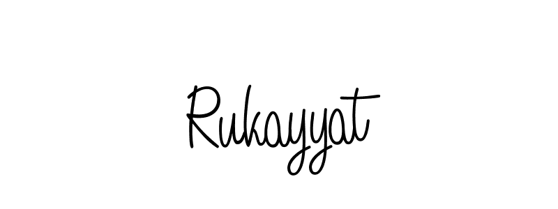 Also we have Rukayyat name is the best signature style. Create professional handwritten signature collection using Angelique-Rose-font-FFP autograph style. Rukayyat signature style 5 images and pictures png