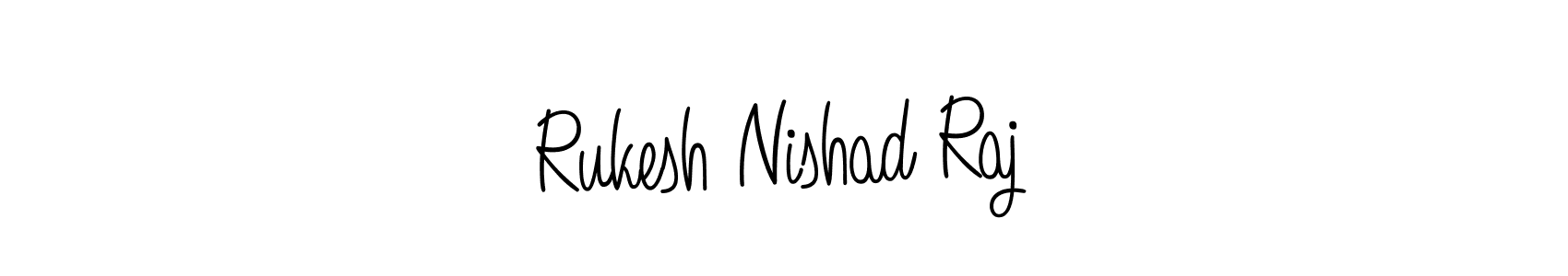 Similarly Angelique-Rose-font-FFP is the best handwritten signature design. Signature creator online .You can use it as an online autograph creator for name Rukesh Nishad Raj. Rukesh Nishad Raj signature style 5 images and pictures png