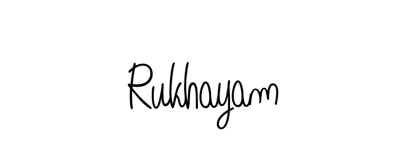Design your own signature with our free online signature maker. With this signature software, you can create a handwritten (Angelique-Rose-font-FFP) signature for name Rukhayam. Rukhayam signature style 5 images and pictures png