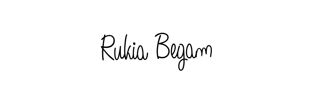 You should practise on your own different ways (Angelique-Rose-font-FFP) to write your name (Rukia Begam) in signature. don't let someone else do it for you. Rukia Begam signature style 5 images and pictures png